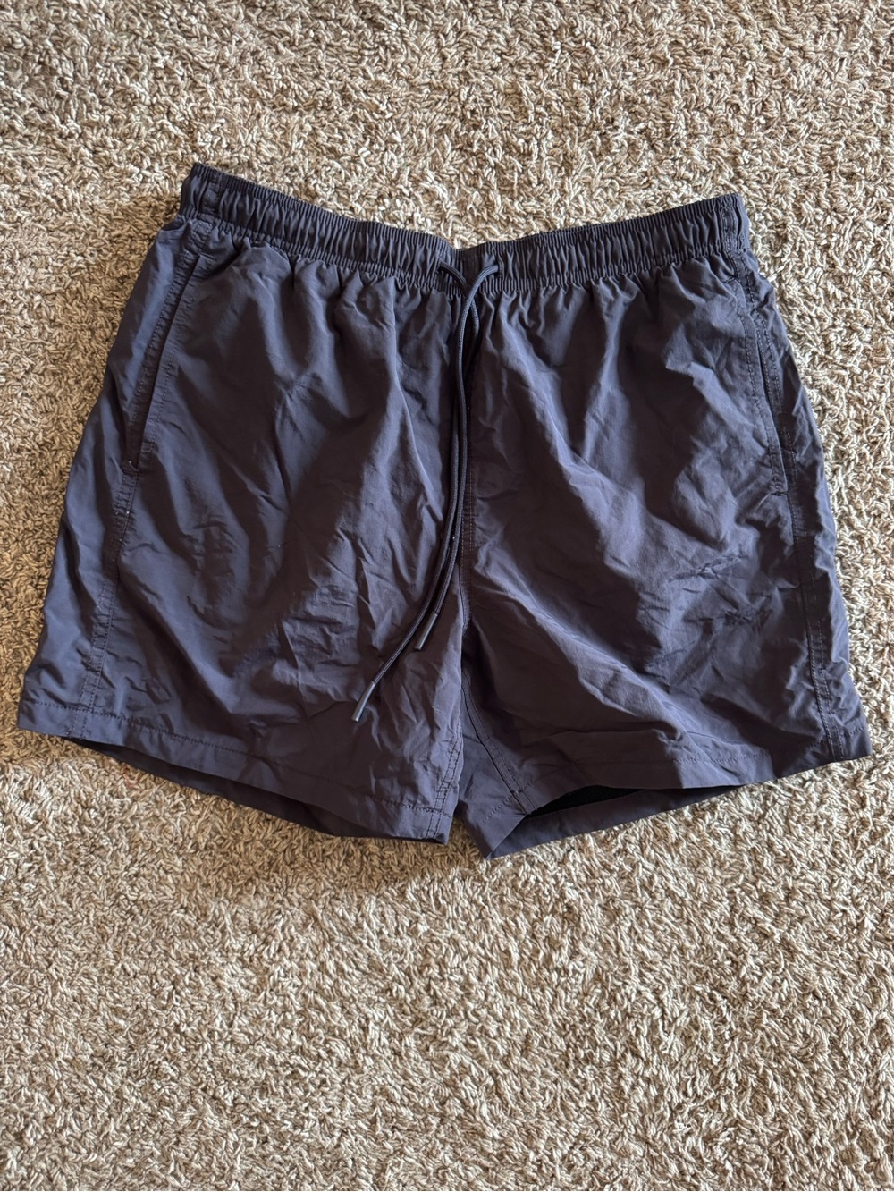 Classic Men's Elastic Waist Swim/Board Shorts - Charcoal Standard Cloth